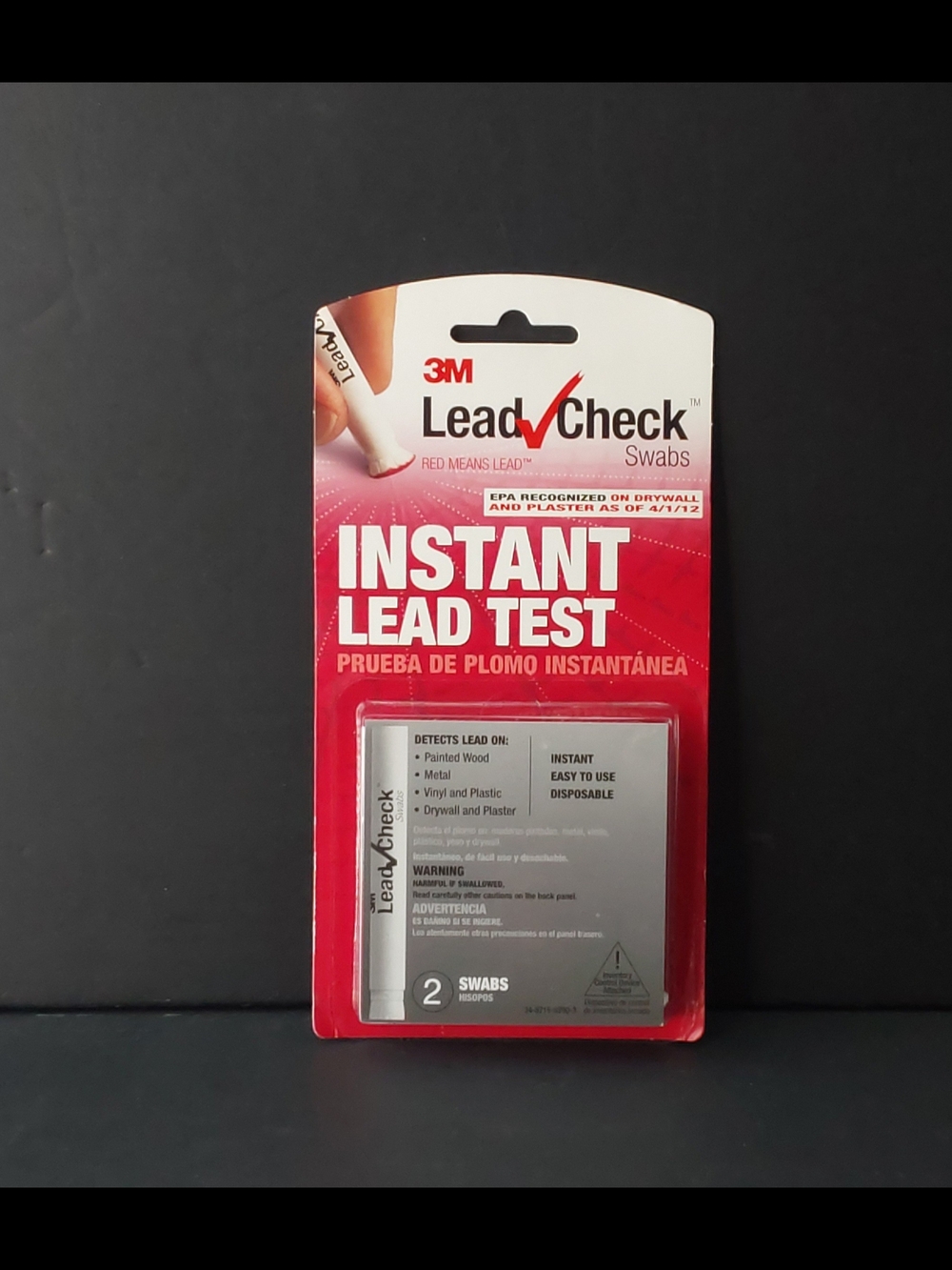 3M LeadCheck Instant Lead Test Swabs — Red
